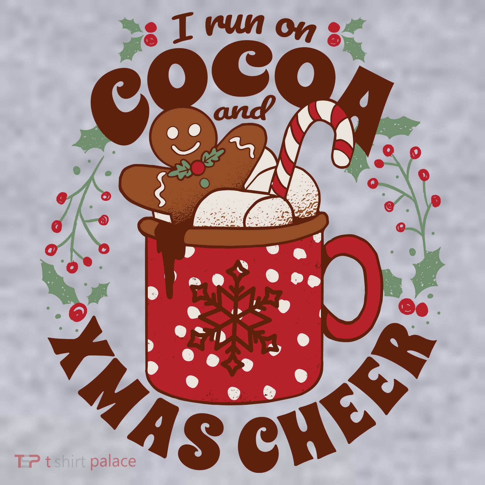 I Run On Cocoa And Xmas Cheer Holiday Christmas Women's Sweatshirt