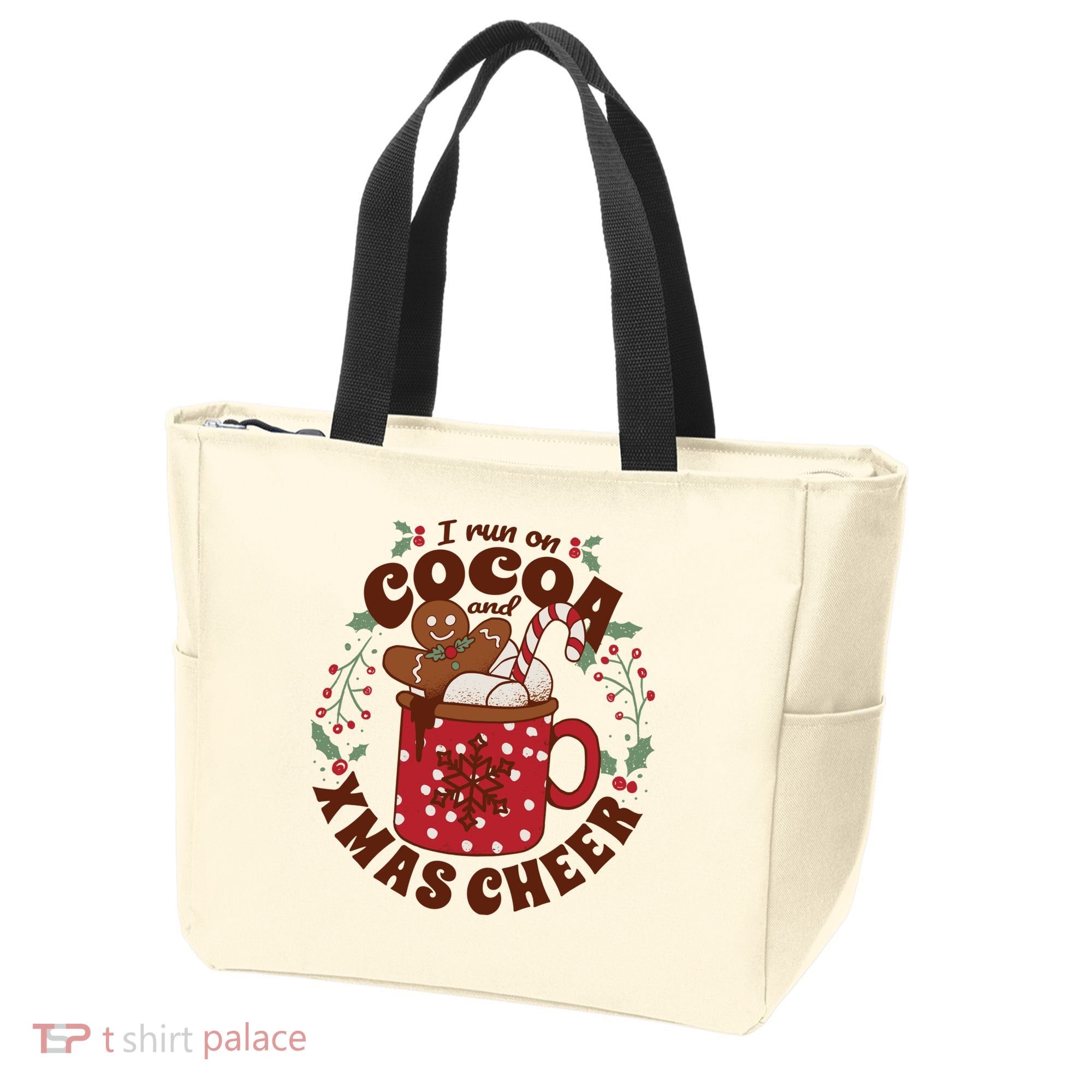 I Run On Cocoa And Xmas Cheer Holiday Christmas Tote Bag
