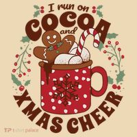 I Run On Cocoa And Xmas Cheer Holiday Christmas Tote Bag thumb 4