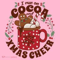 I Run On Cocoa And Xmas Cheer Holiday Christmas Coaster thumb 2