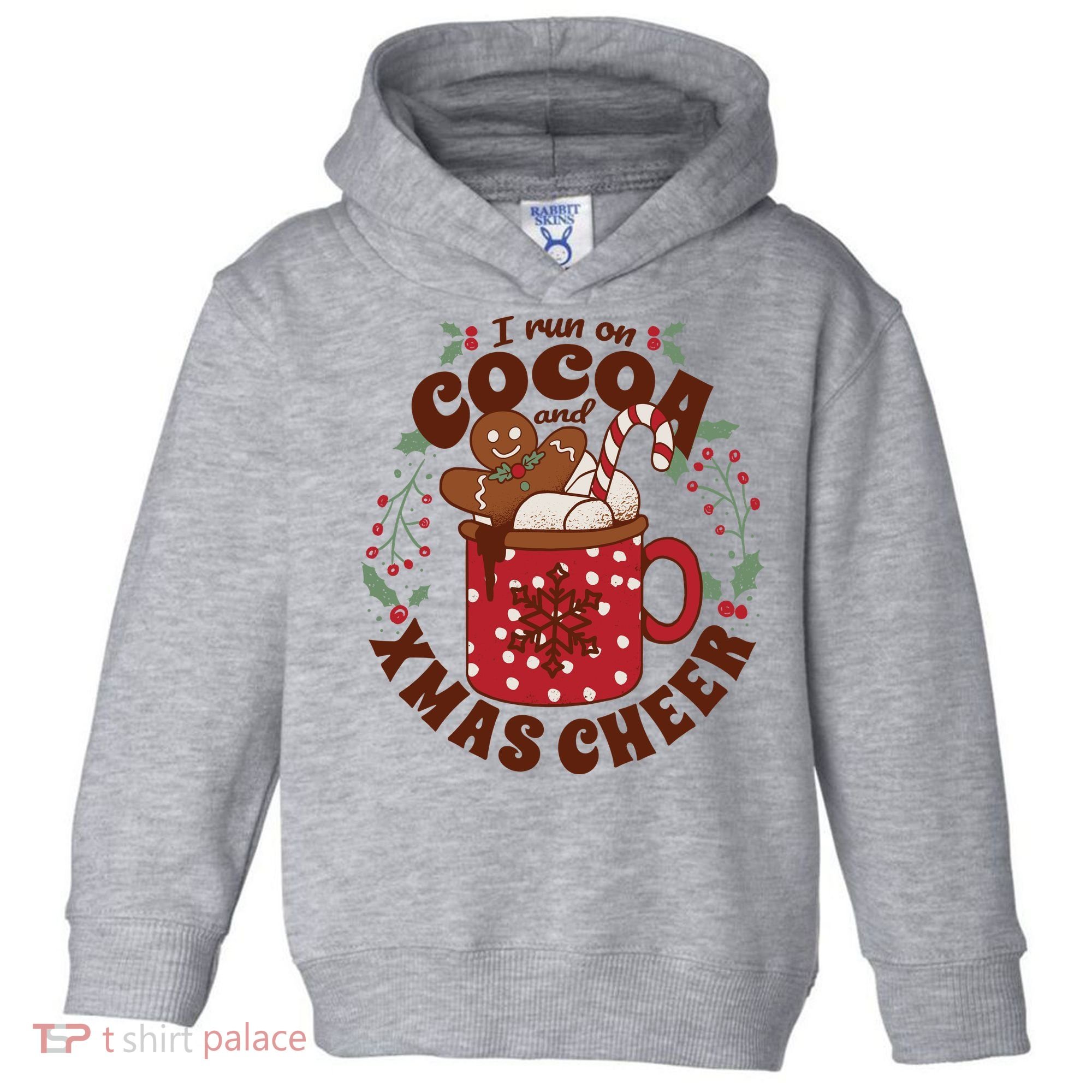I Run On Cocoa And Xmas Cheer Holiday Christmas Toddler Hoodie