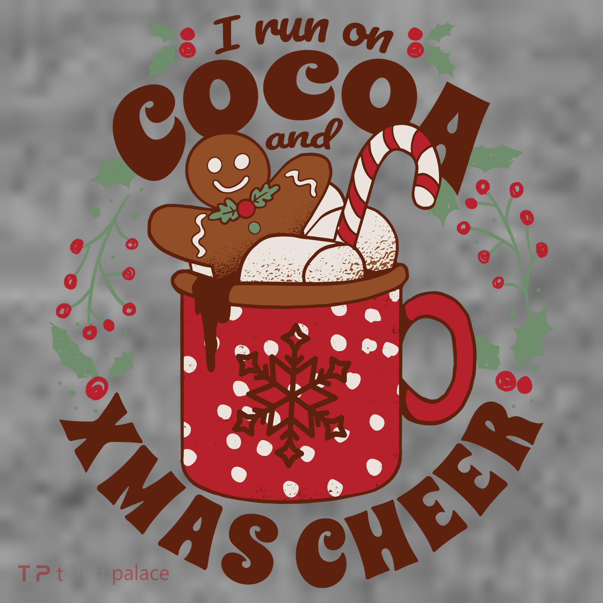 I Run On Cocoa And Xmas Cheer Holiday Christmas Toddler Hoodie