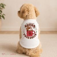 I Run On Cocoa And Xmas Cheer Holiday Christmas Doggie Tank thumb 2