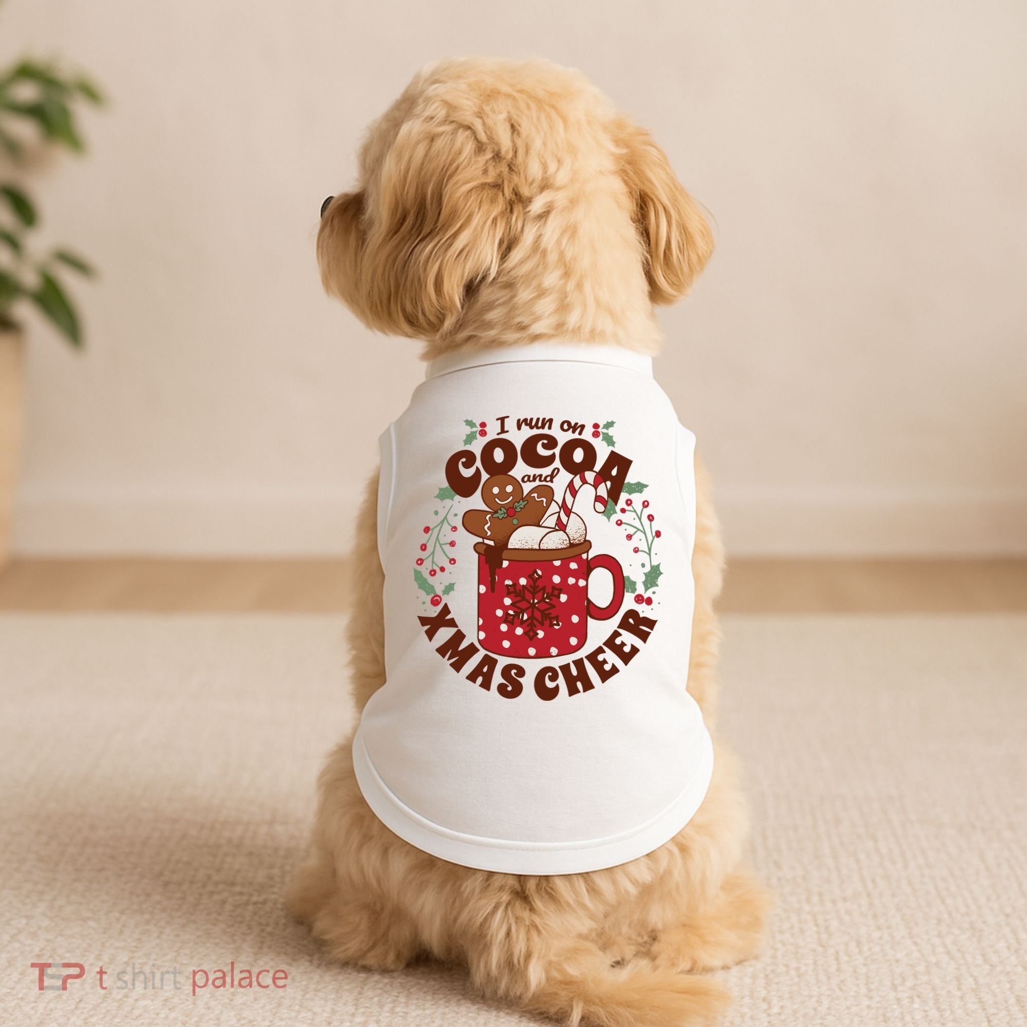 I Run On Cocoa And Xmas Cheer Holiday Christmas Doggie Tank