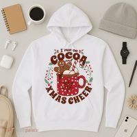 I Run On Cocoa And Xmas Cheer Holiday Christmas Hoodie thumb 3