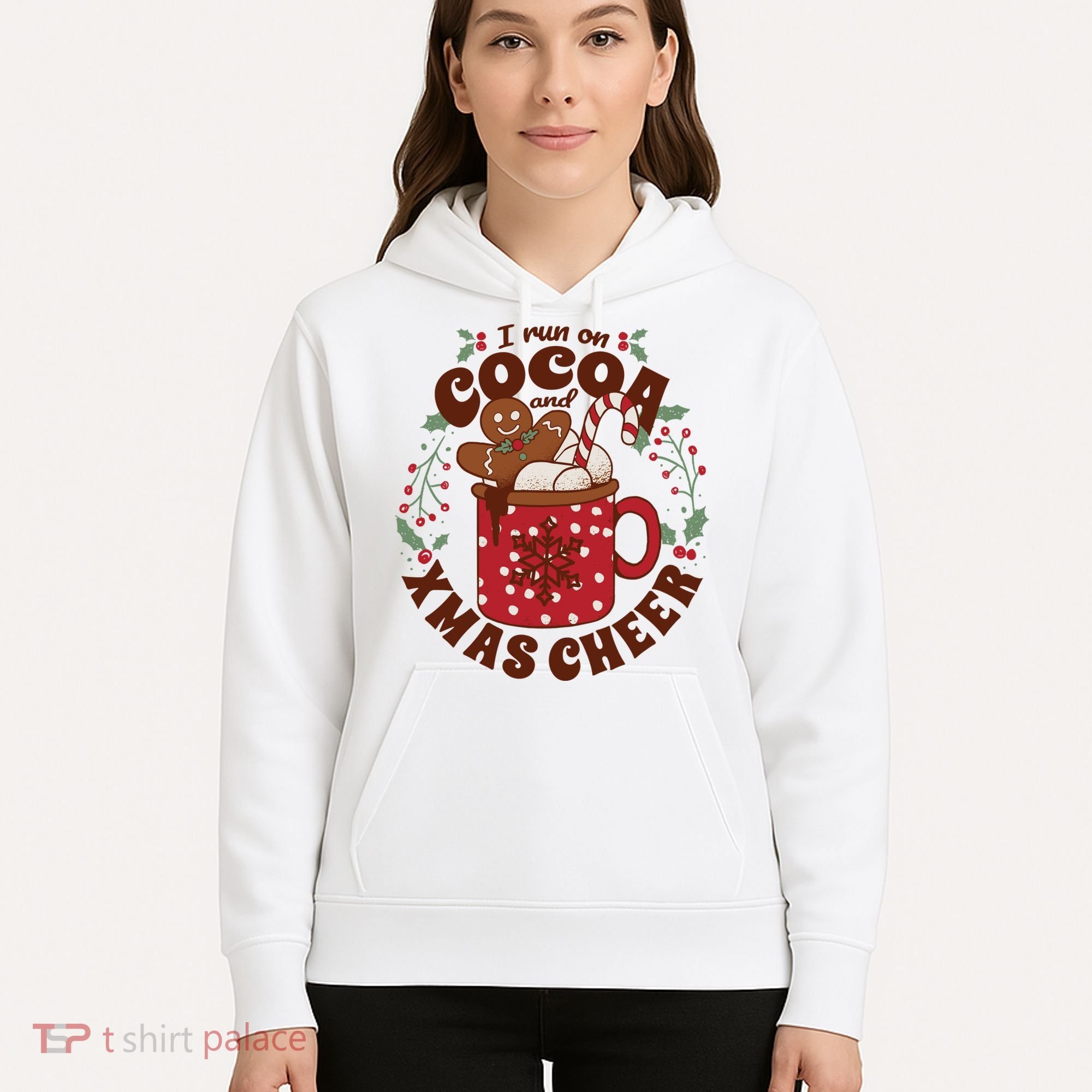 I Run On Cocoa And Xmas Cheer Holiday Christmas Hoodie