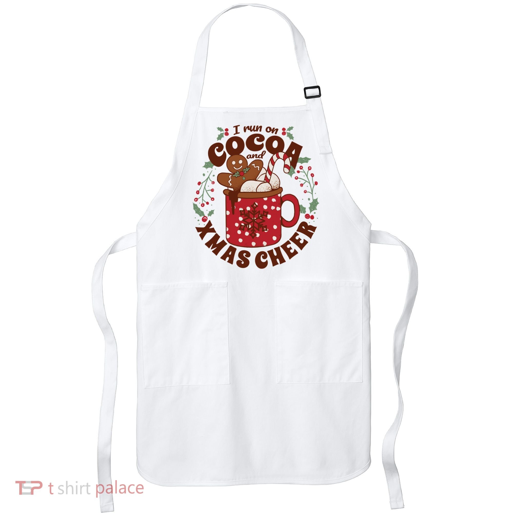 I Run On Cocoa And Xmas Cheer Holiday Christmas Apron