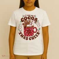 I Run On Cocoa And Xmas Cheer Holiday Christmas T-Shirt thumb 4