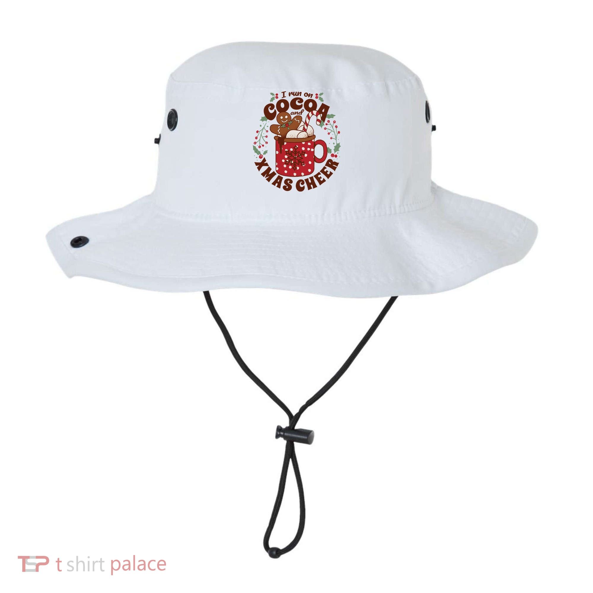 I Run On Cocoa And Xmas Cheer Holiday Christmas Bucket Hat