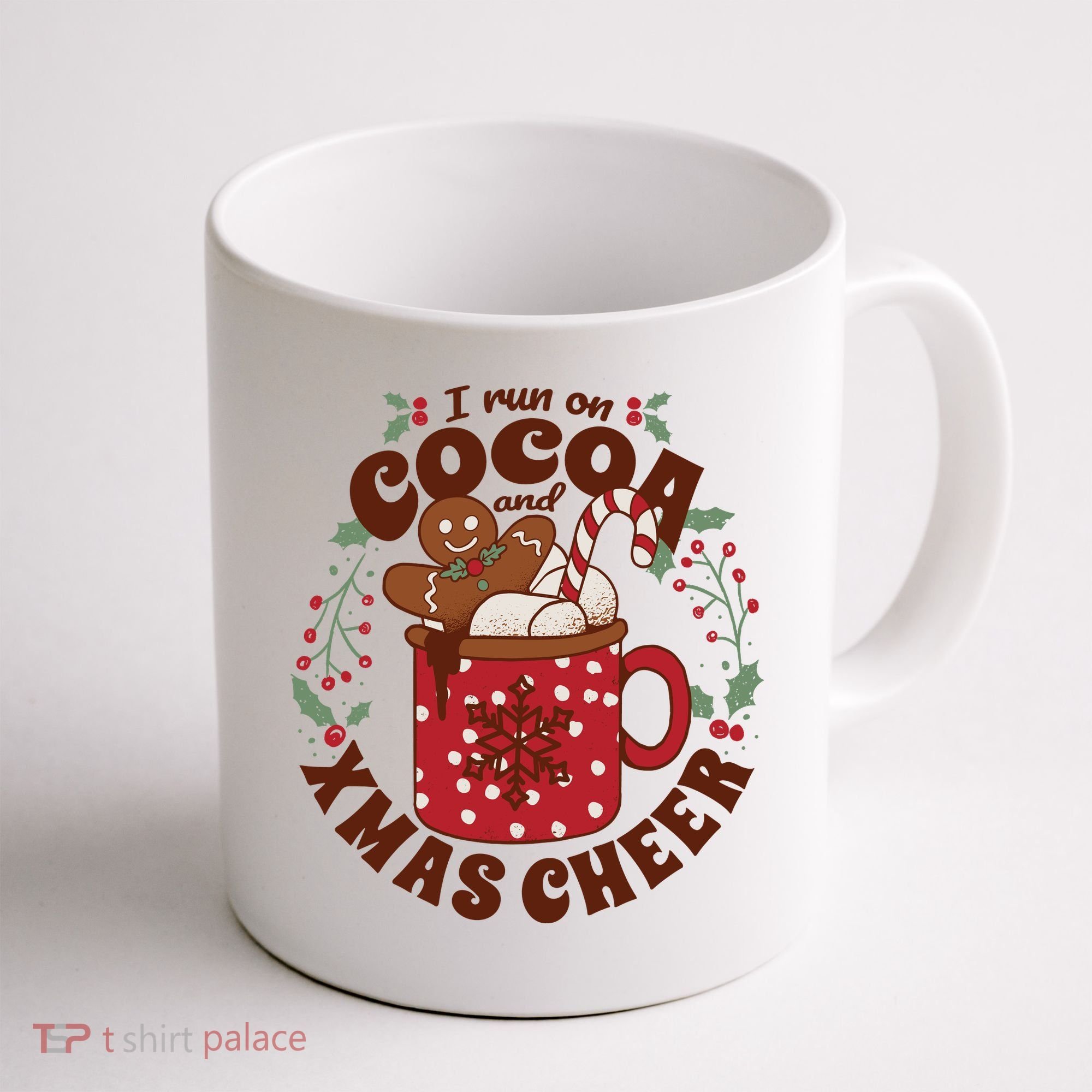 I Run On Cocoa And Xmas Cheer Holiday Christmas Coffee Mug