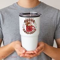 I Run On Cocoa And Xmas Cheer Holiday Christmas Tumbler thumb 2