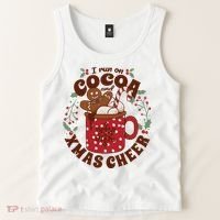 I Run On Cocoa And Xmas Cheer Holiday Christmas Tank Top thumb 2