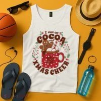 I Run On Cocoa And Xmas Cheer Holiday Christmas Tank Top thumb 4