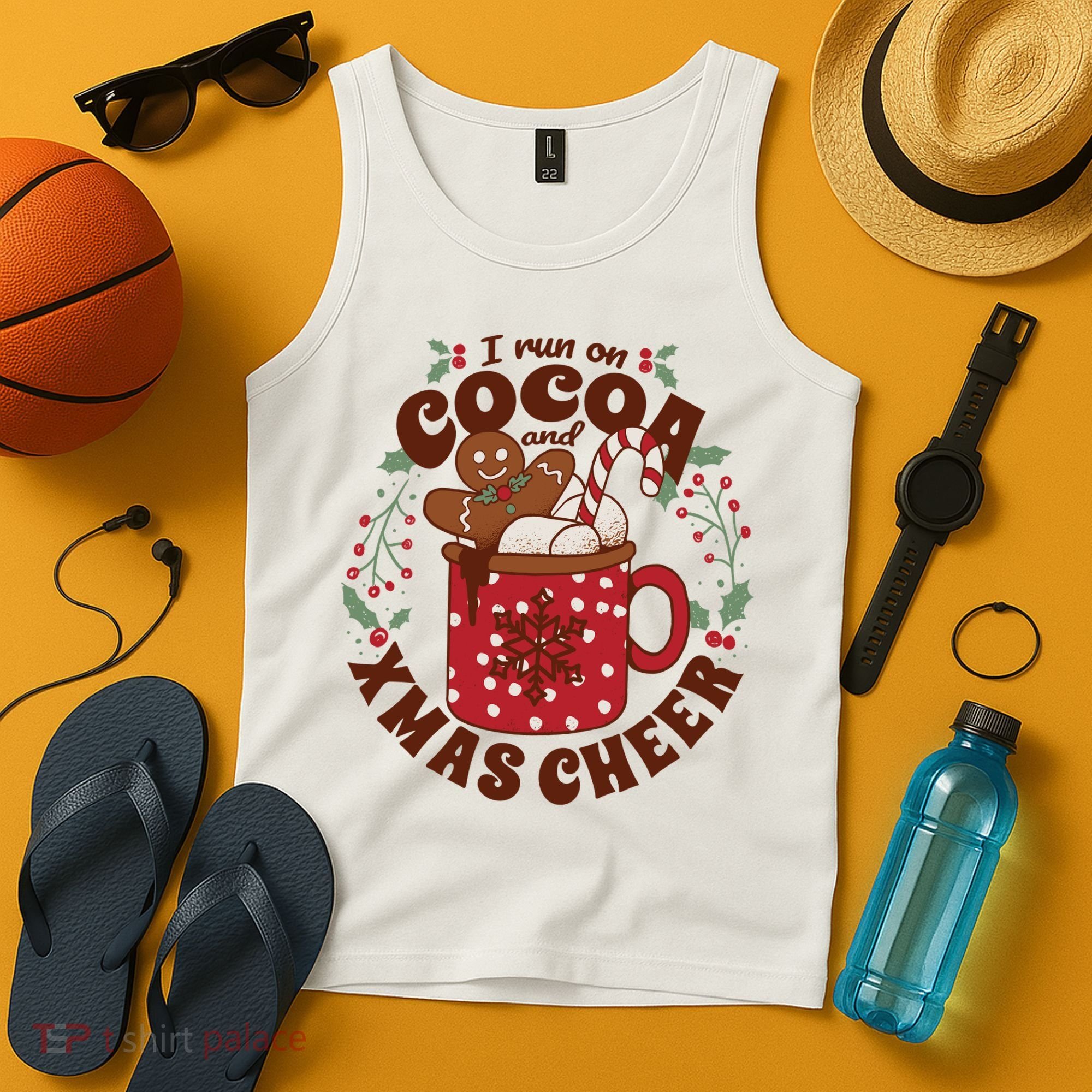 I Run On Cocoa And Xmas Cheer Holiday Christmas Tank Top