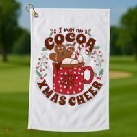I Run On Cocoa And Xmas Cheer Holiday Christmas Golf Towel thumb 1