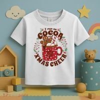I Run On Cocoa And Xmas Cheer Holiday Christmas Toddler T-Shirt thumb 3