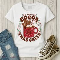 I Run On Cocoa And Xmas Cheer Holiday Christmas Women's T-Shirt thumb 3