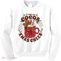 I Run On Cocoa And Xmas Cheer Holiday Christmas Kids Sweatshirt thumb 0
