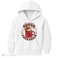 I Run On Cocoa And Xmas Cheer Holiday Christmas Kids Hoodie thumb 0