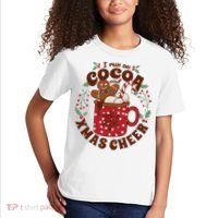 I Run On Cocoa And Xmas Cheer Holiday Christmas Kids T-Shirt thumb 2
