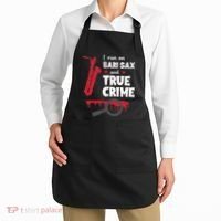I Run On Bari Sax And True Crime Baritone Saxophonist Apron thumb 2