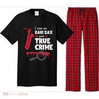 I Run On Bari Sax And True Crime Baritone Saxophonist Pajama Set thumb 0