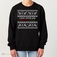 I Run On Coffee And Christmas Cheer Women's Sweatshirt thumb 0