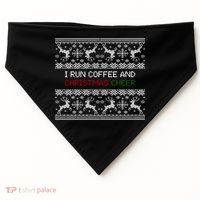 I Run On Coffee And Christmas Cheer USA-Made Doggie Bandana thumb 0