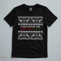 I Run On Coffee And Christmas Cheer T-Shirt thumb 5