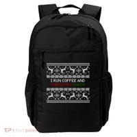 I Run On Coffee And Christmas Cheer Backpack thumb 0