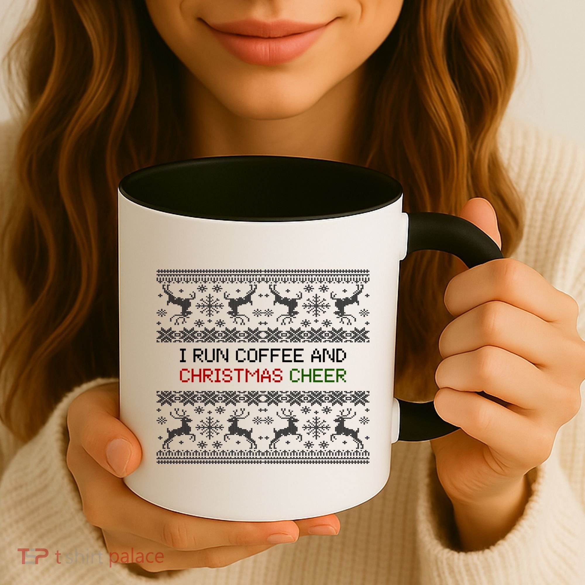 I Run On Coffee And Christmas Cheer Coffee Mug