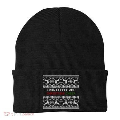 I Run On Coffee And Christmas Cheer Beanie