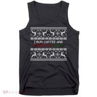 I Run On Coffee And Christmas Cheer Tank Top thumb 0