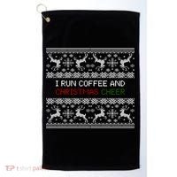I Run On Coffee And Christmas Cheer Golf Towel thumb 0