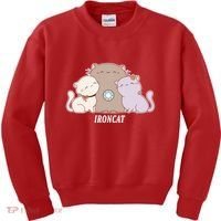 Iron Cat Family Kids Sweatshirt thumb 0