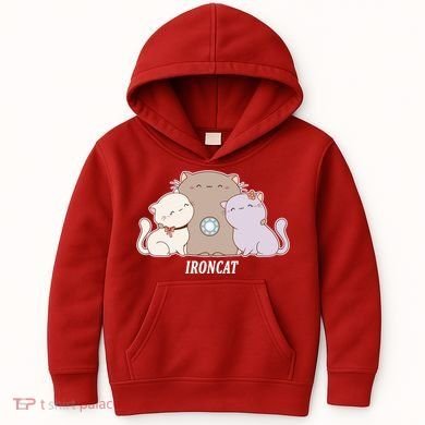 Iron Cat Family Kids Hoodie