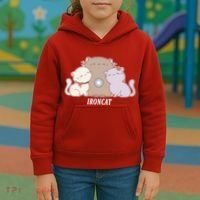 Iron Cat Family Kids Hoodie thumb 3