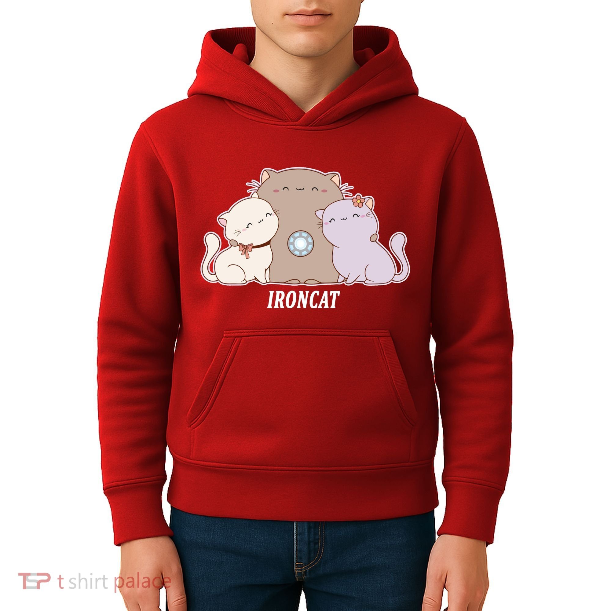 Iron Cat Family Kids Hoodie