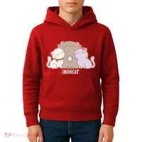 Iron Cat Family Kids Hoodie thumb 4