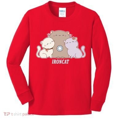 Iron Cat Family Kids Long Sleeve Shirt