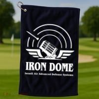 Iron Dome Israeli Air Advance Defense System Golf Towel thumb 1