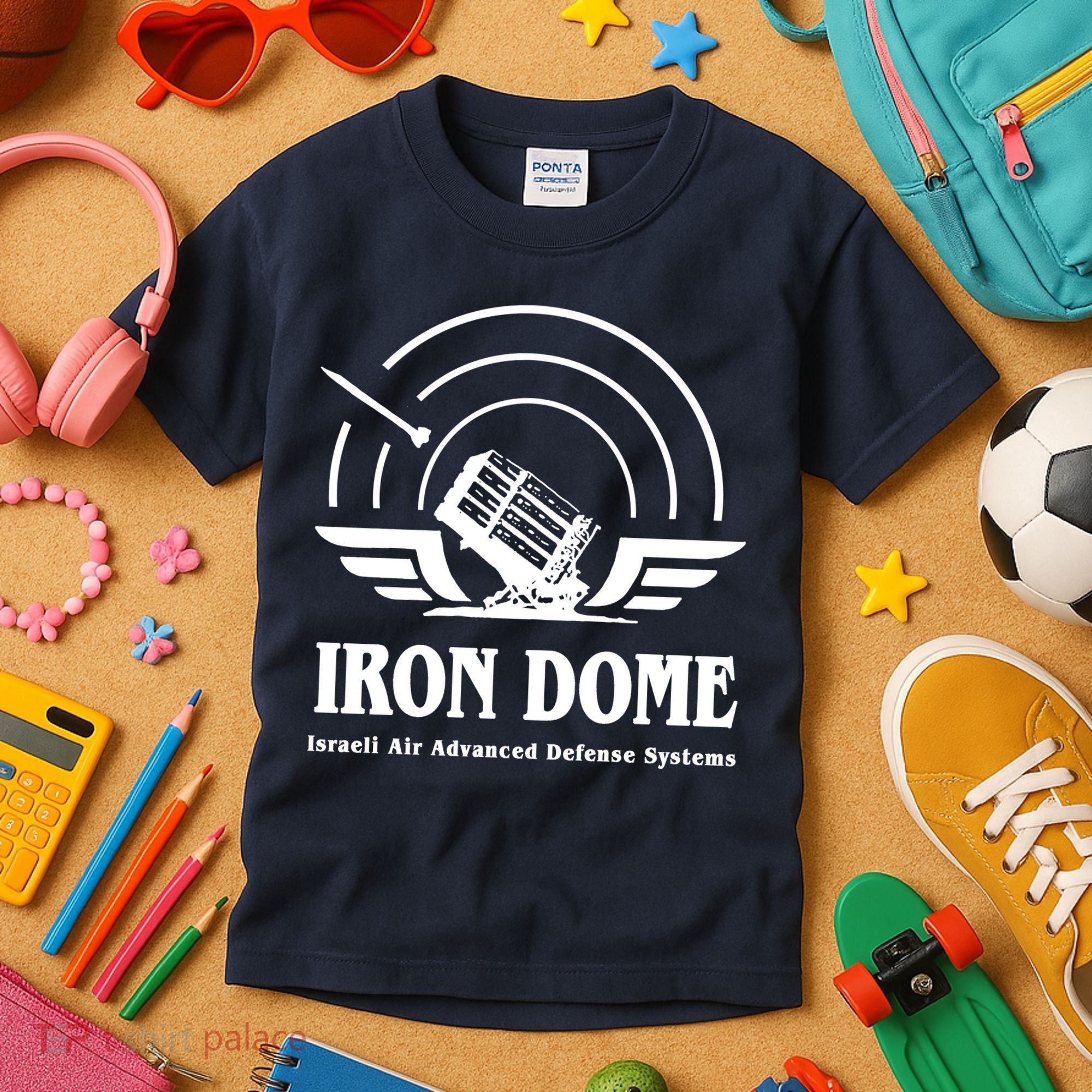 Iron Dome Israeli Air Advance Defense System Kids T-Shirt