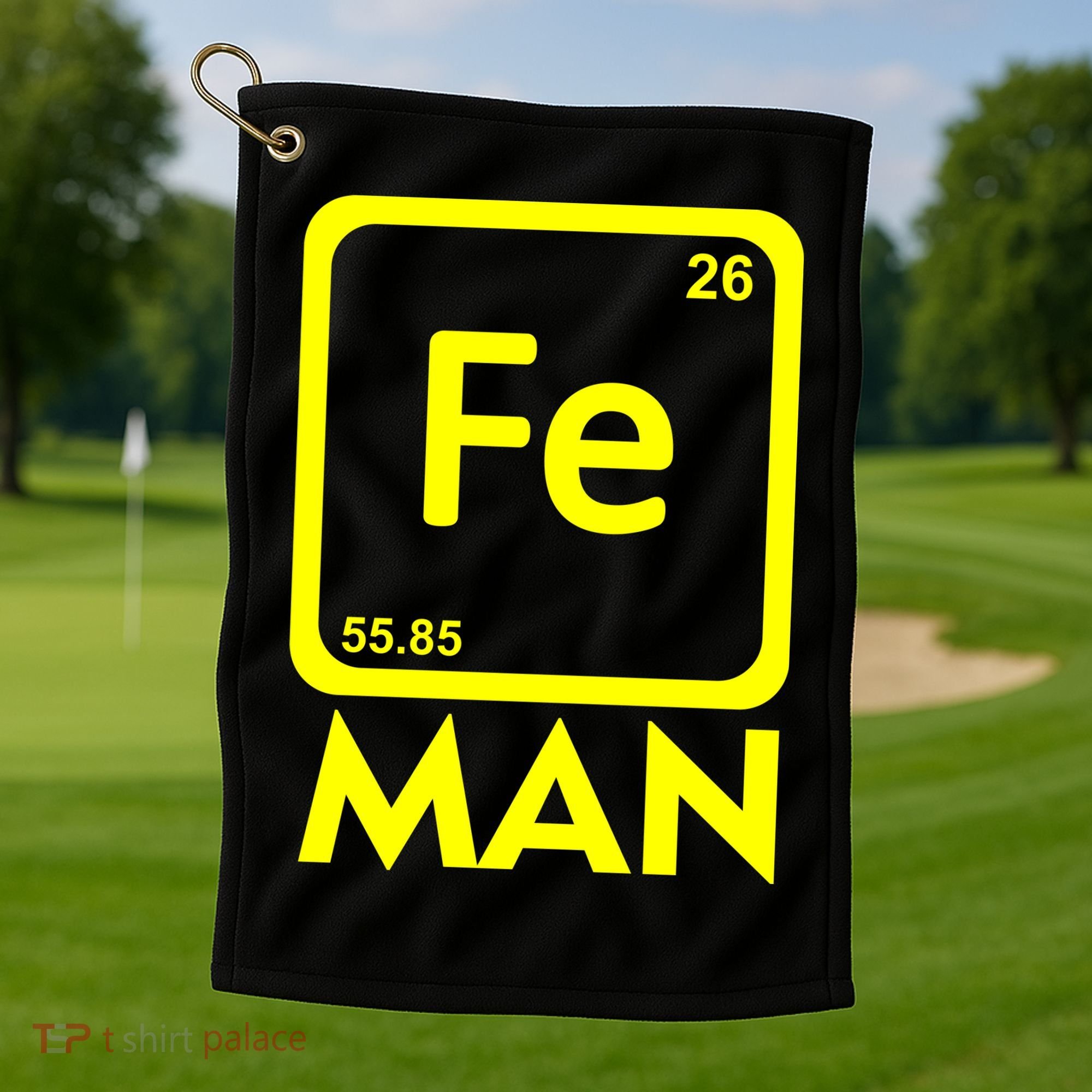 Iron Science Funny Chemistry Fe Periodic Table  Golf Towel