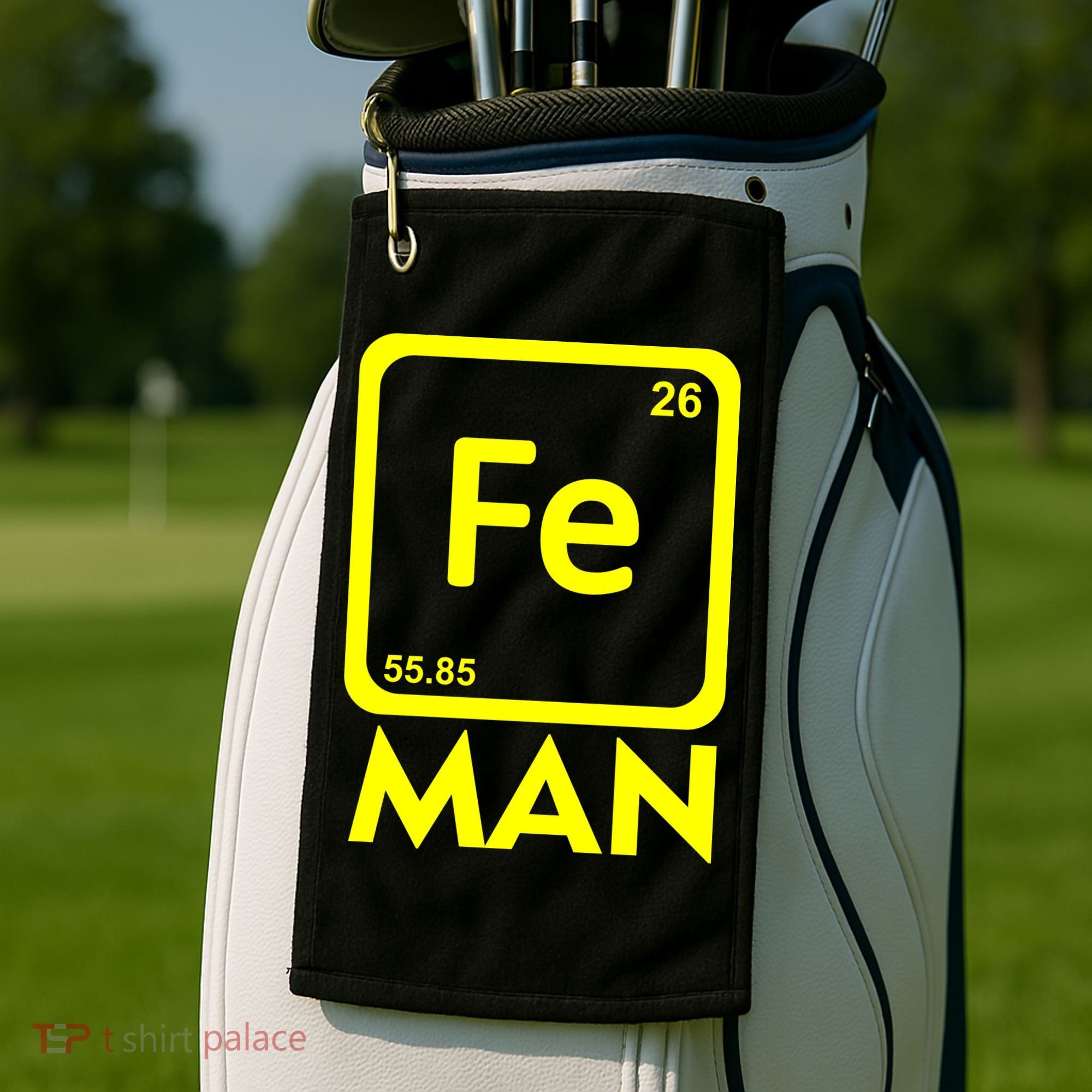 Iron Science Funny Chemistry Fe Periodic Table  Golf Towel