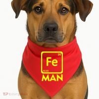 Iron Science Funny Chemistry Fe Periodic Table  USA-Made Doggie Bandana thumb 1