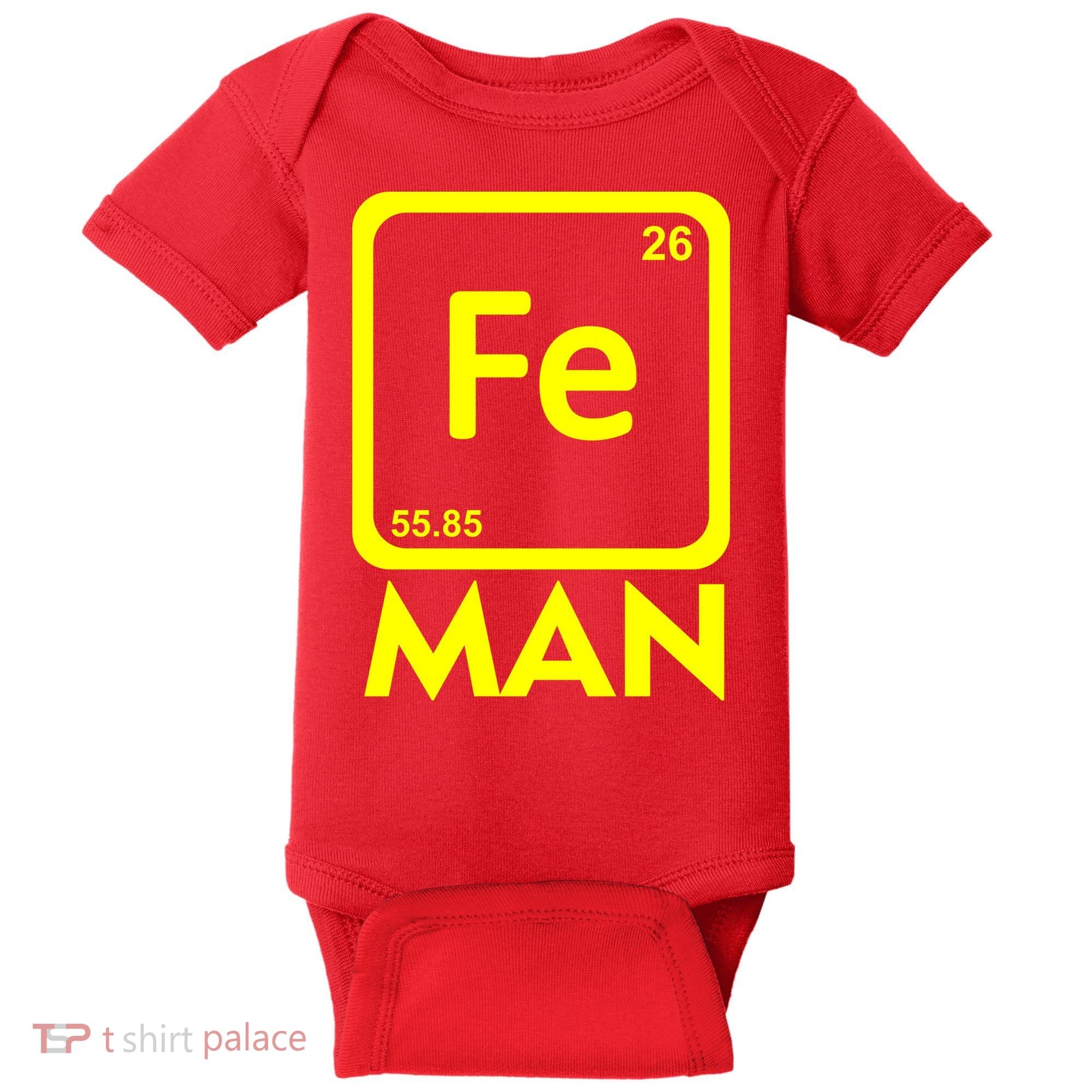 Iron Science Funny Chemistry Fe Periodic Table  Baby Bodysuit