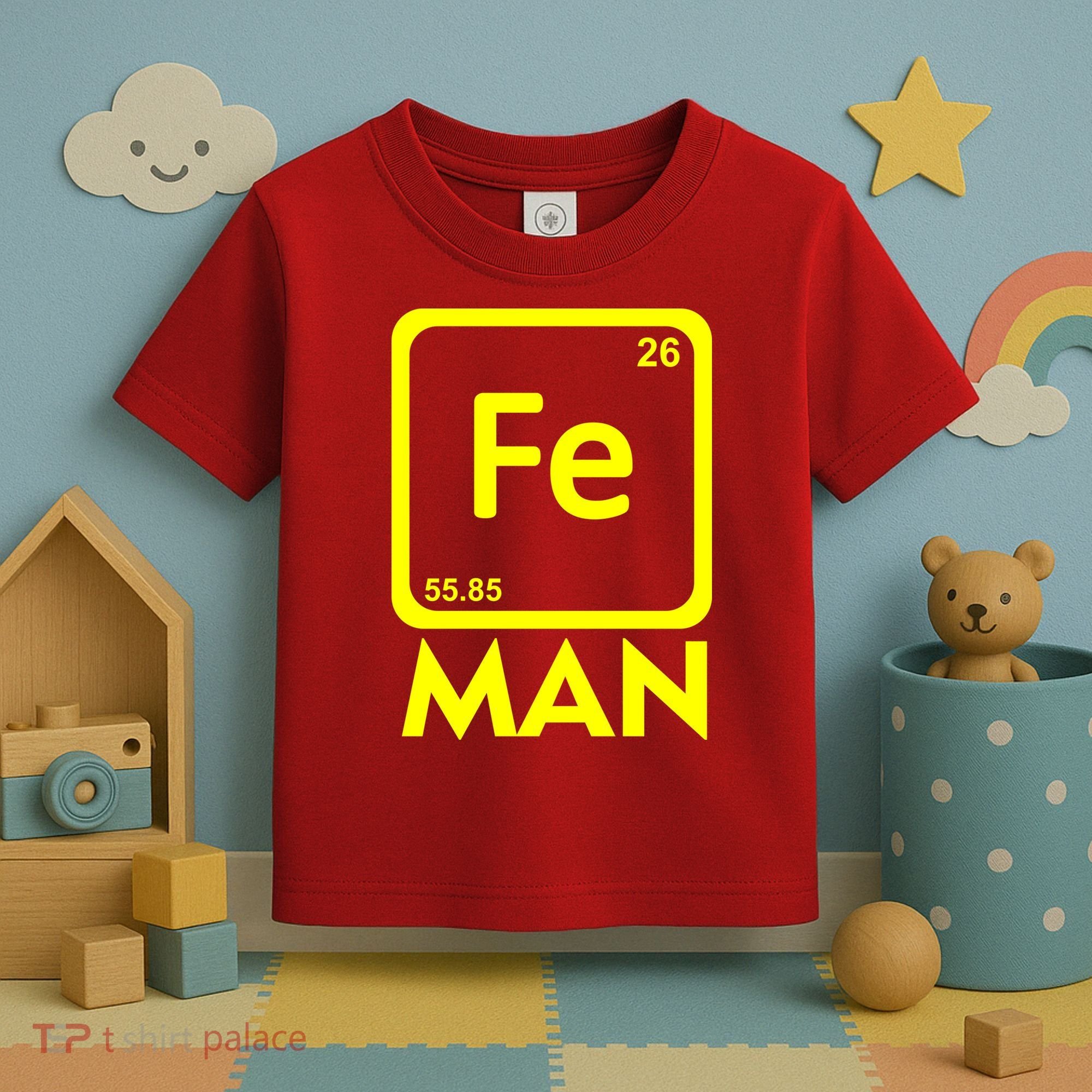 Iron Science Funny Chemistry Fe Periodic Table  Toddler T-Shirt