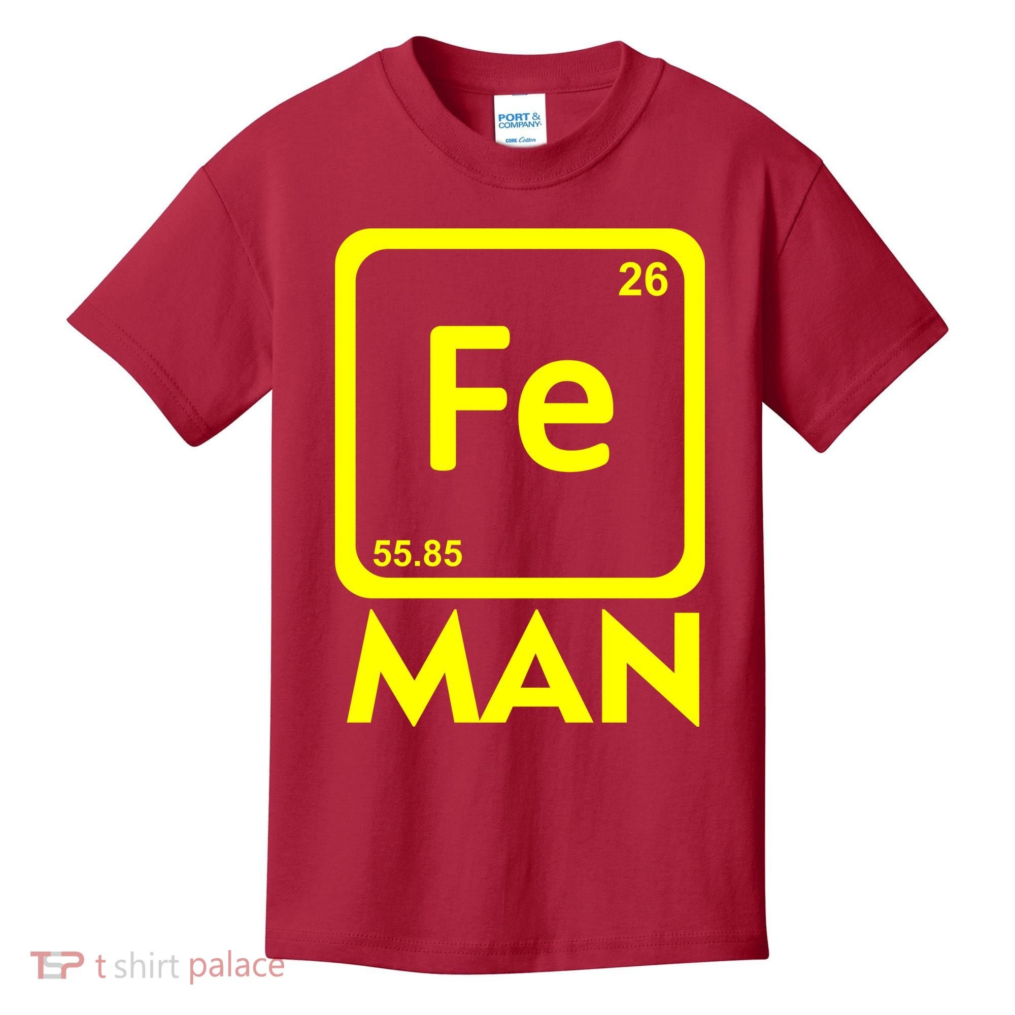 Iron Science Funny Chemistry Fe Periodic Table  Kids T-Shirt
