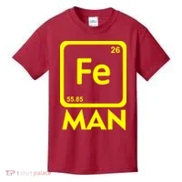 Iron Science Funny Chemistry Fe Periodic Table  Kids T-Shirt thumb 0
