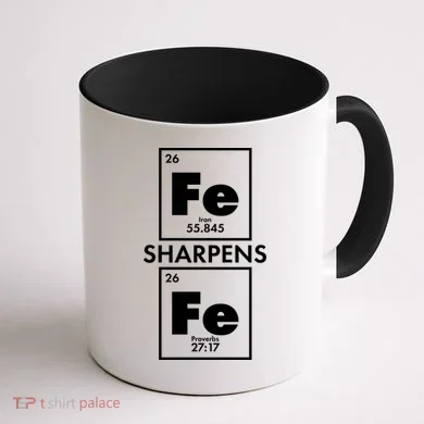 IRON Sharpens IRON Proverbs 27:17 Coffee Mug back